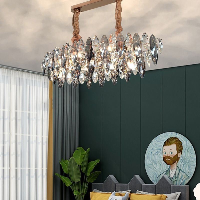 Light Luxury Pendant Light Home Décor Glass Chandelier Living