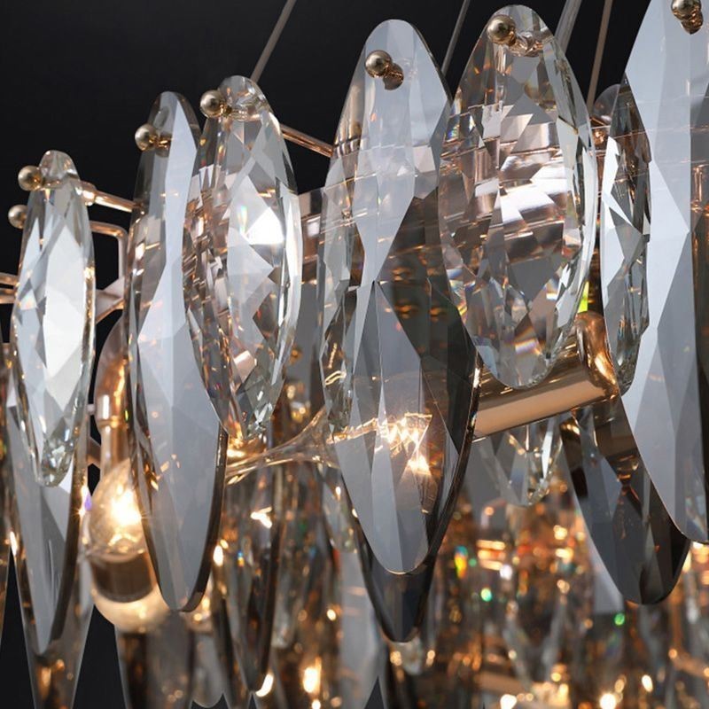 Light Luxury Pendant Light Home Décor Glass Chandelier Living