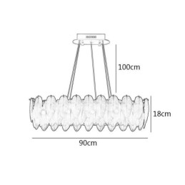 Artistic Glass Chandelier Feather Round Pendant Lighting