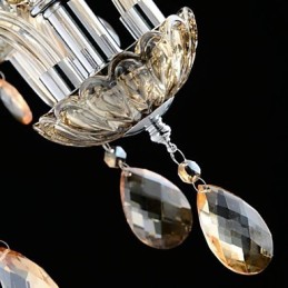 3 Light The style of palace Glass Chandelier With Candle Bulb