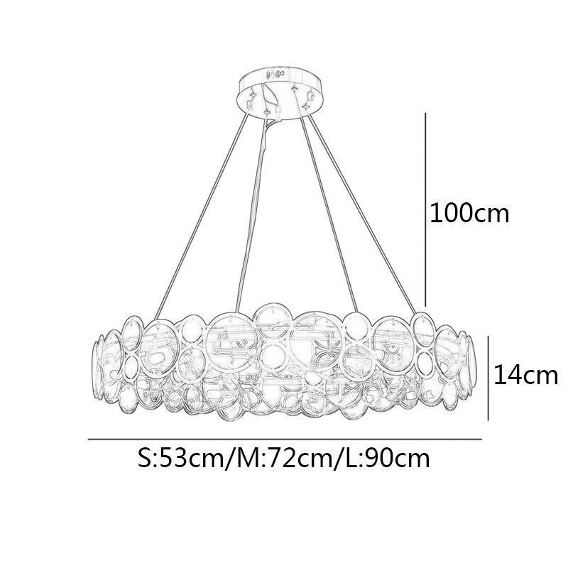 European Glass Chandelier Creative Light Luxury Pendant Light