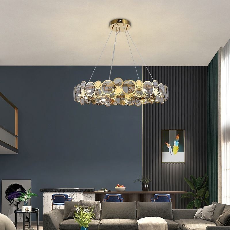 European Glass Chandelier Creative Light Luxury Pendant Light