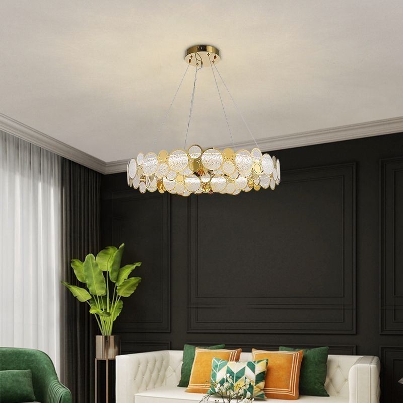 European Glass Chandelier Creative Light Luxury Pendant Light
