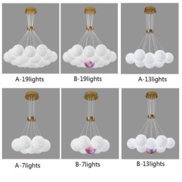 Moon Bubble Chandelier Modern 3D Print Balls Pendant Lamp