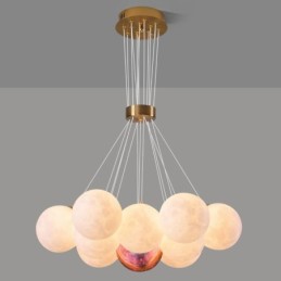 Moon Bubble Chandelier Modern 3D Print Balls Pendant Lamp