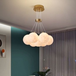 Moon Bubble Chandelier Modern 3D Print Balls Pendant Lamp