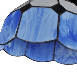 Chandelier Mini Style Country Garage white + blue Glass lights