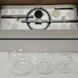Modern Metal Chandelier Clear Glass Bubbles Pendant Lampss