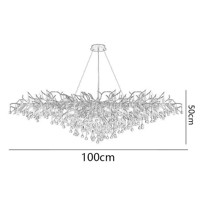 Luxury Crystal Chandelier Gold Modern Ceiling Hanging Lamp Dining