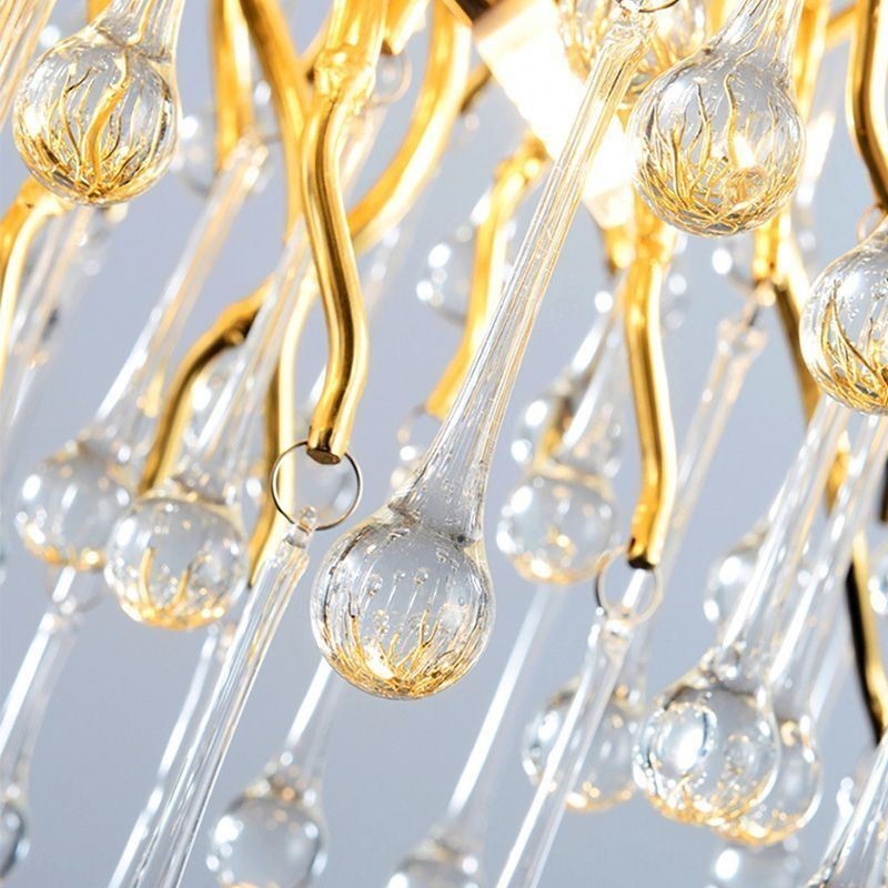 Luxury Crystal Chandelier Gold Modern Ceiling Hanging Lamp Dining