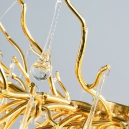 Luxury Crystal Chandelier Gold Modern Ceiling Hanging Lamp Dining