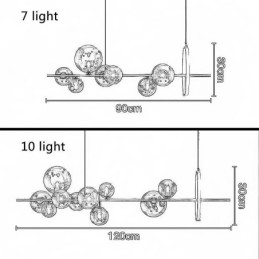 Modern Glass Bubble Pendant Light G9 Bulbs Chandelier