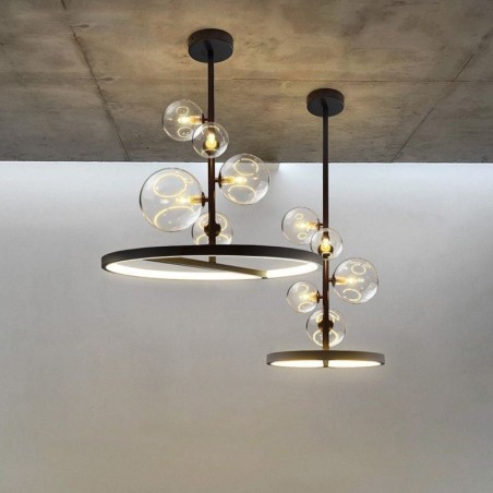 Modern Hanging Lights Fixture Chandelier Glass Bubble Pendant Light