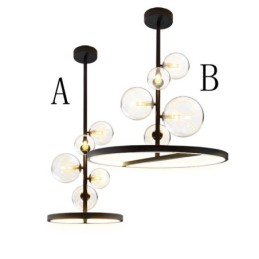 Modern Hanging Lights Fixture Chandelier Glass Bubble Pendant Light
