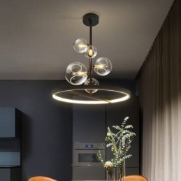 Modern Hanging Lights Fixture Chandelier Glass Bubble Pendant Light