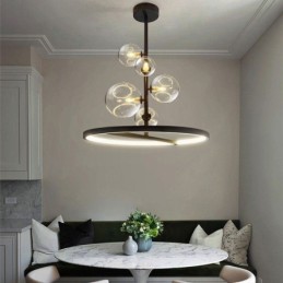 Modern Hanging Lights Fixture Chandelier Glass Bubble Pendant Light