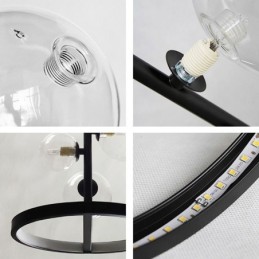 Modern Hanging Lights Fixture Chandelier Glass Bubble Pendant Light