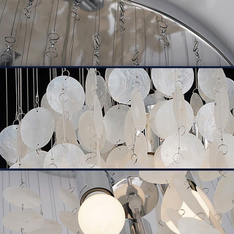 Modern Shell Pendant Light Contemporary Hanging Ceiling Lighting Dining
