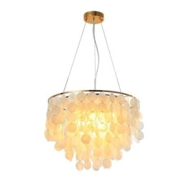 Modern White Shell Ceiling Light Fixture Pendant Light Chandelier