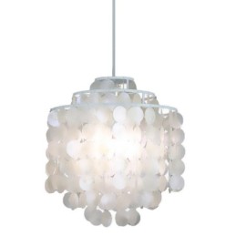 Modern Classic Pendant Light White Shell Shade Lamp