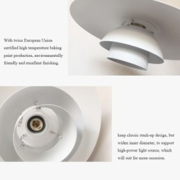 White Aluminum Pendant Lighting Contemporary Chandelier Adjustable Hanging Light Fixture