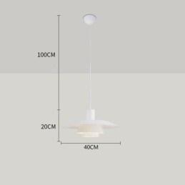 White Aluminum Pendant Lighting Contemporary Chandelier Adjustable Hanging Light Fixture