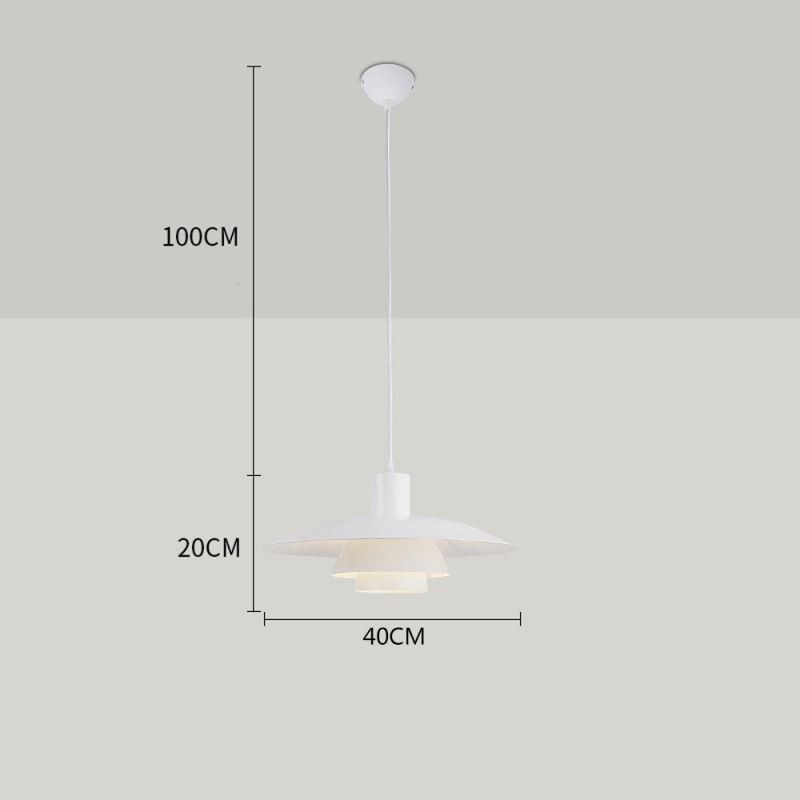 White Aluminum Pendant Lighting Contemporary Chandelier Adjustable Hanging Light Fixture