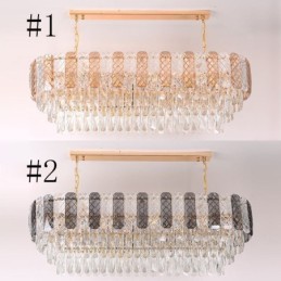 Modern Crystal Pendant Light Luxury Oval Hanging Light