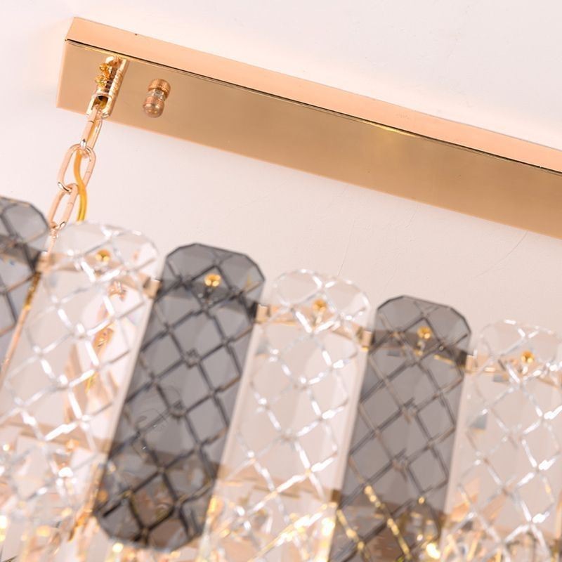 Modern Crystal Pendant Light Luxury Oval Hanging Light