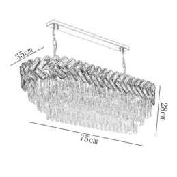 European Crystal Pendant Light Luxury Oval Ceiling Light