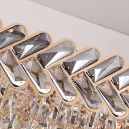 European Crystal Pendant Light Luxury Oval Ceiling Light