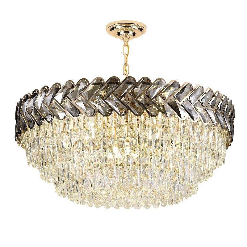 Crystal Pendant Light Gold Ceiling Light Fixture