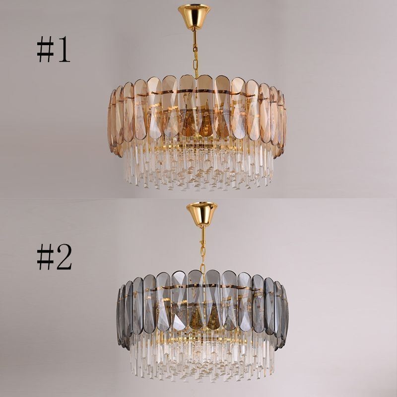 Luxury Pendant Light Crystal Gold Ceiling Light