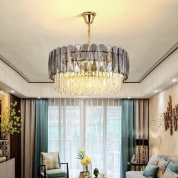 Luxury Pendant Light Crystal Gold Ceiling Light