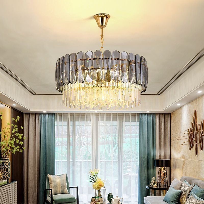 Luxury Pendant Light Crystal Gold Ceiling Light