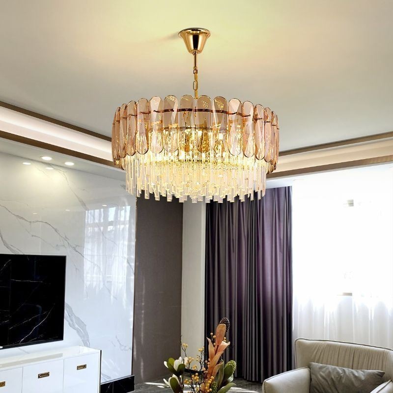 Luxury Pendant Light Crystal Gold Ceiling Light