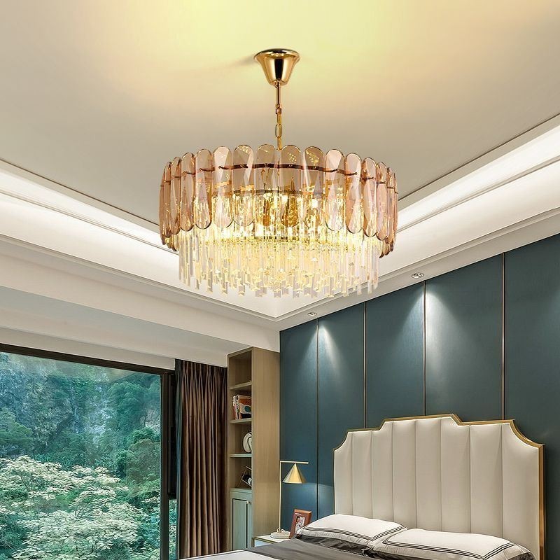 Luxury Pendant Light Crystal Gold Ceiling Light