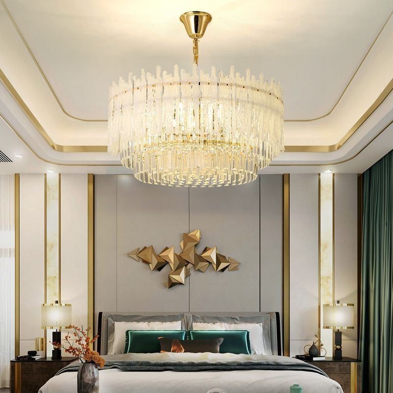 Crystal Round Coral Ceiling Light Pendant Light
