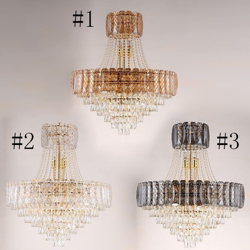 Modern Crystal Pendant Light Round Ceiling Lighting Fixture