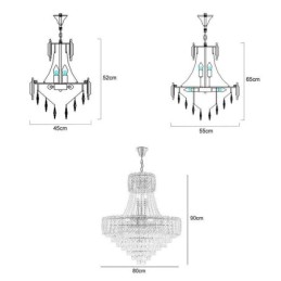 Modern Crystal Pendant Light Round Ceiling Lighting Fixture