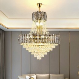 Modern Crystal Pendant Light Round Ceiling Lighting Fixture