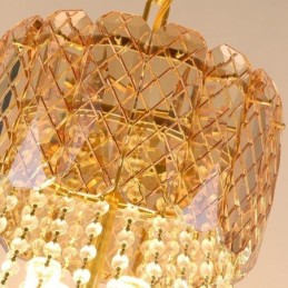 Modern Crystal Pendant Light Round Ceiling Lighting Fixture