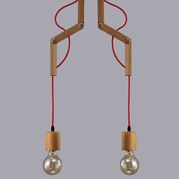 Chandelier Mini Style Modern Contemporary Wood Bamboo