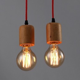 Chandelier Mini Style Modern Contemporary Wood Bamboo