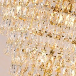 Modern Crystal Pendant Light Conical Ceiling Lamp
