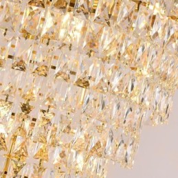 European Crystal Pendant Light Conical Hanging Lamp