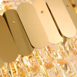 European Crystal Pendant Light Conical Hanging Lamp