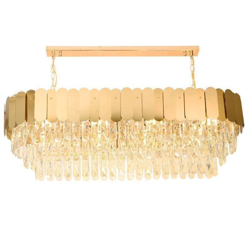 Crystal Pendant Light Luxury Oval Ceiling Light