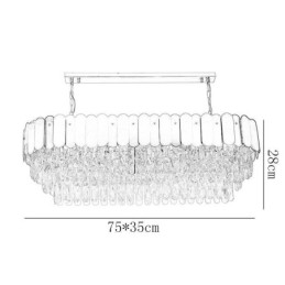 Crystal Pendant Light Luxury Oval Ceiling Light