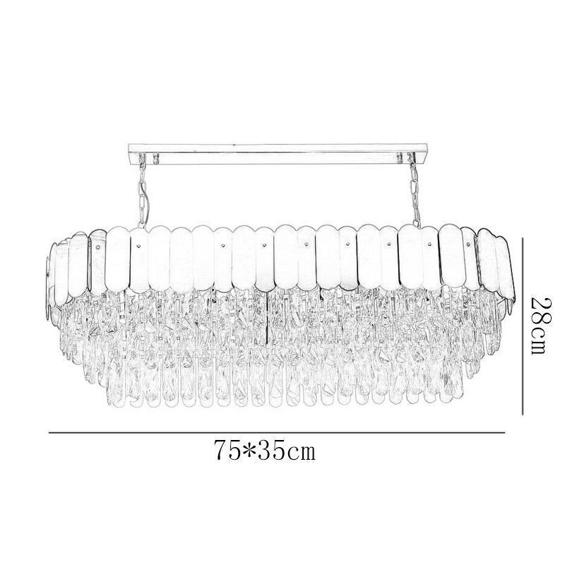 Crystal Pendant Light Luxury Oval Ceiling Light